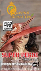 Чай Queens Mount Tea (Королевский Горный чай) чёрный Супер Пеко карт/у, 500г*20