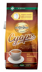 Кофе МКП Суаре зерно, натуральный жареный с клапаном, м/у, 1000г*4